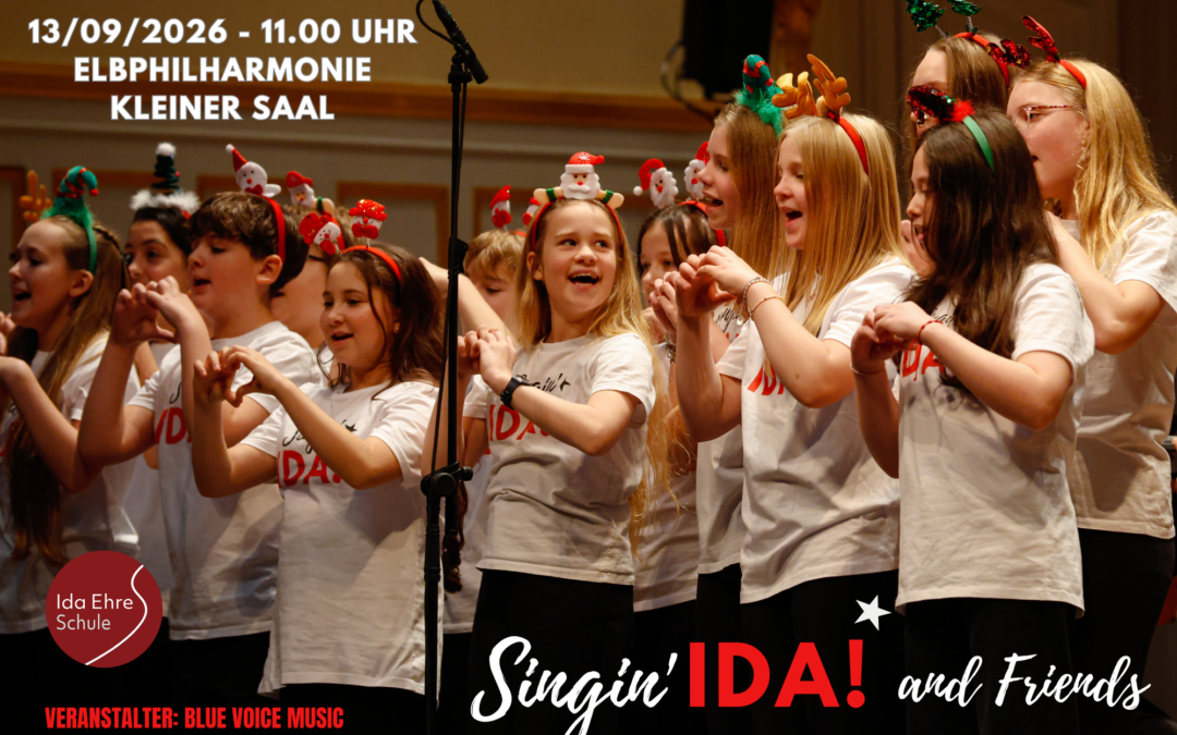 „Singin‘ IDA! & Friends“-Konzert am 13.09.2026 in der Elbphilharmonie – musikalische Gäste: Lina Maly, Tiffany Aris, Fidi Steinbeck und Linus Bruhn